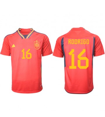 Spanien Rodri Hernandez #16 Hemmatröja VM 2022 Kortärmad